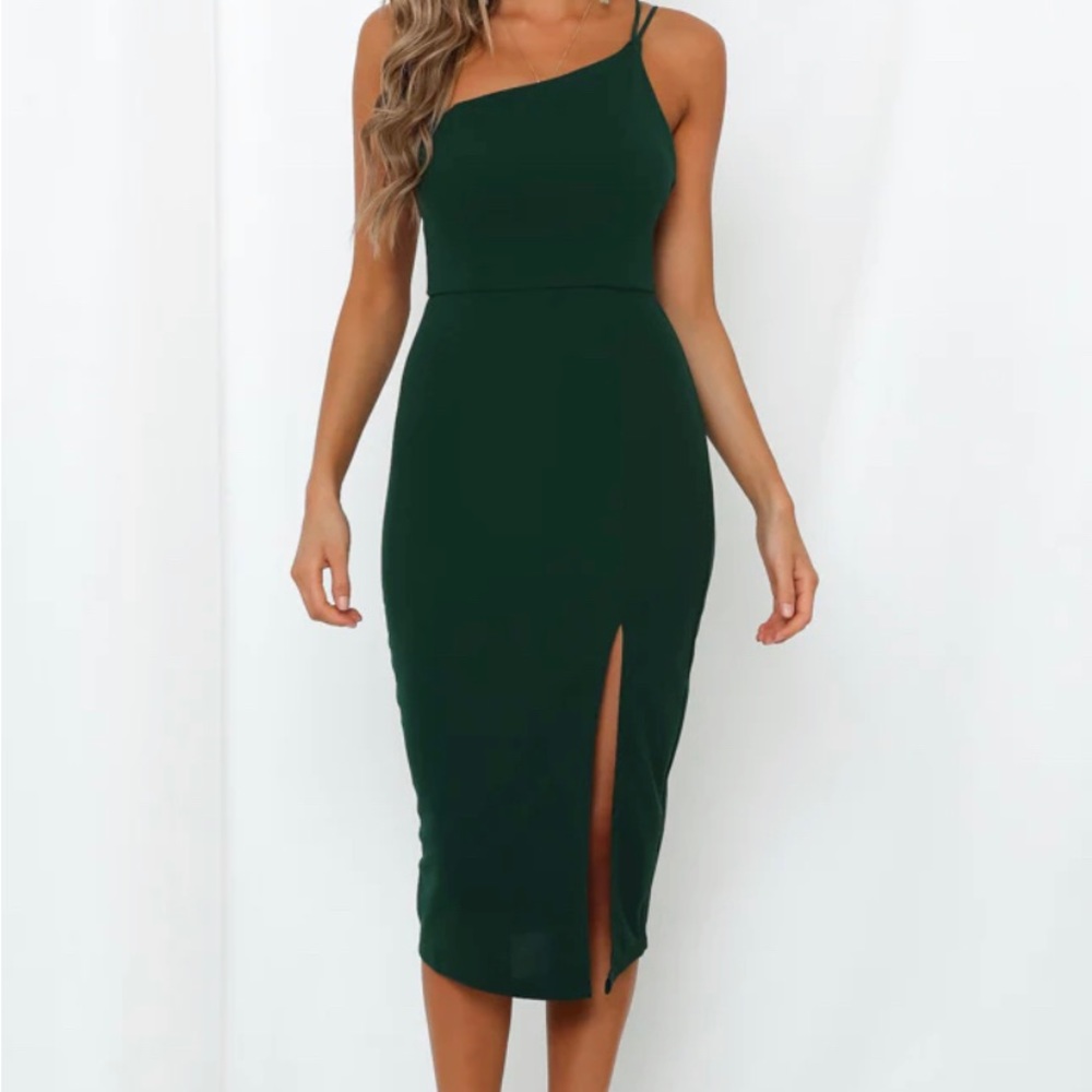 Hello Molly Taking It Back Dress Hunter Green